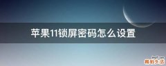 苹果11锁屏密码怎么设置