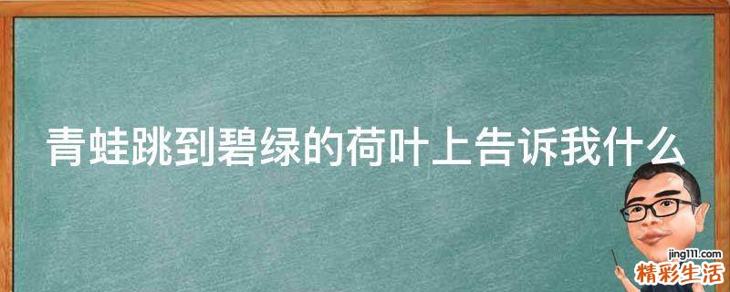 青蛙跳到碧绿的荷叶上告诉我什么