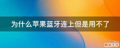 为什么苹果蓝牙连上但是用不了