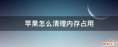 苹果怎么清理内存占用