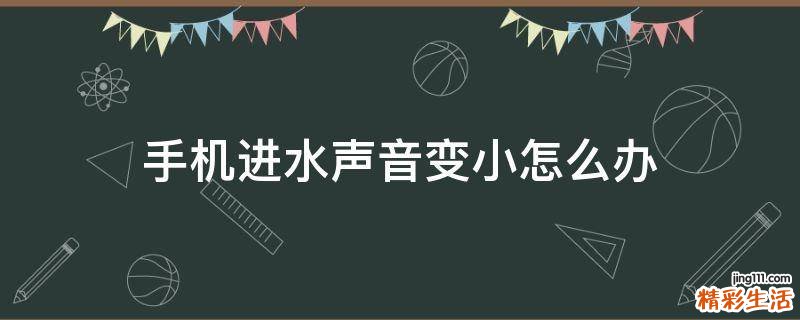 手机进水声音变小怎么办