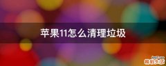 苹果11怎么清理垃圾