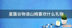 星露谷物语山姆喜欢什么礼物