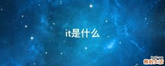 it是什么