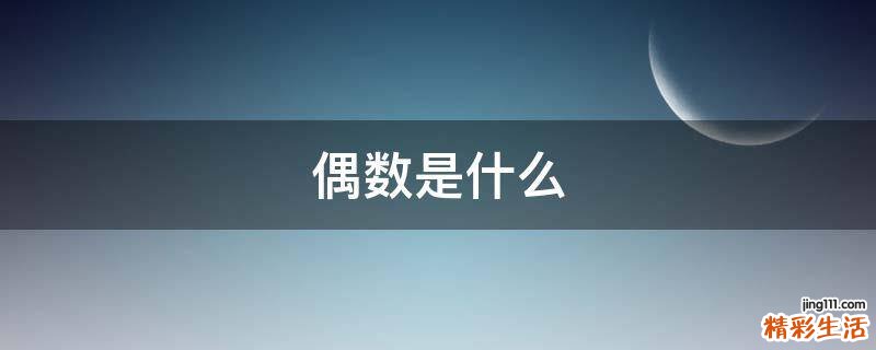 偶数是什么