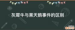 灰犀牛与黑天鹅事件的区别