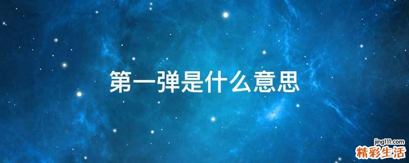 第一弹是什么意思
