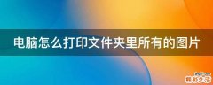 电脑怎么打印文件夹里所有的图片