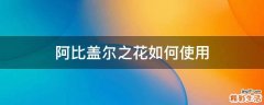 阿比盖尔之花如何使用