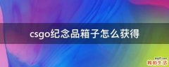 csgo纪念品箱子怎么获得
