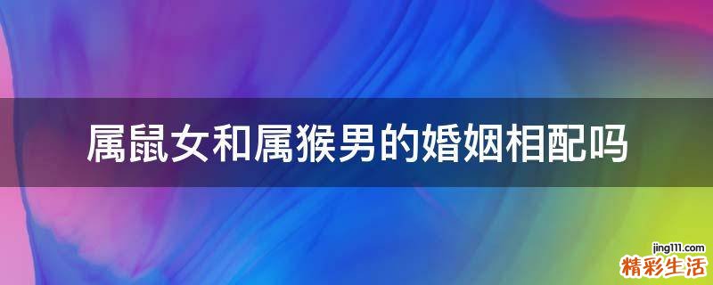 属鼠女和属猴男的婚姻相配吗