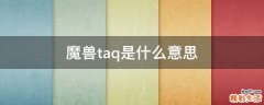 魔兽taq是什么意思