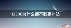 12306为什么搜不到惠州站