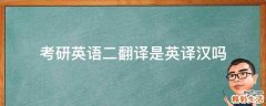 考研英语二翻译是英译汉吗