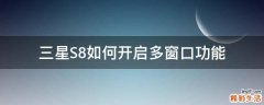 三星S8如何开启多窗口功能