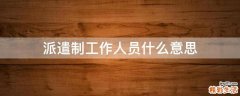 派遣制工作人员什么意思