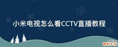 小米电视怎么看CCTV直播教程