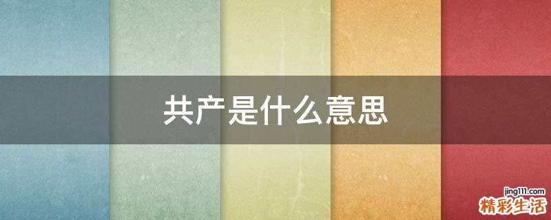 共产是什么意思