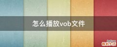 怎么播放vob文件