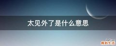 太见外了是什么意思
