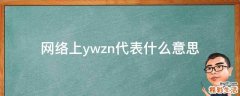 网络上ywzn代表什么意思