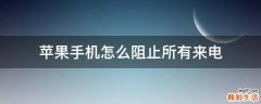 苹果手机怎么阻止所有来电