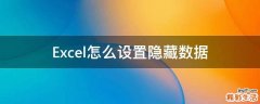 Excel怎么设置隐藏数据