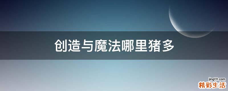 创造与魔法哪里猪多