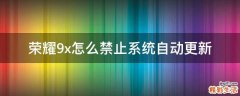 荣耀9x怎么禁止系统自动更新