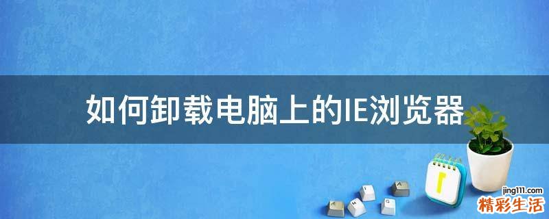 如何卸载电脑上的IE浏览器