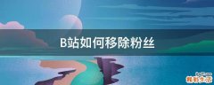 B站如何移除粉丝