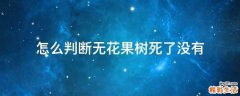 怎么判断无花果树死了没有