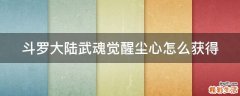 斗罗大陆武魂觉醒尘心怎么获得