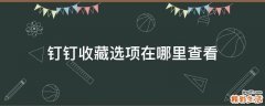 钉钉收藏选项在哪里查看
