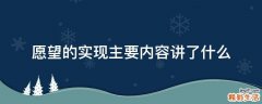 愿望的实现主要内容讲了什么