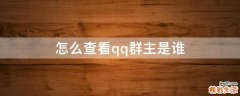 怎么查看qq群主是谁