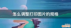 怎么调整打印图片的规格
