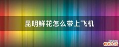昆明鲜花怎么带上飞机