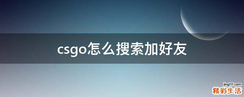 csgo怎么搜索加好友