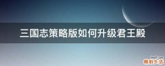 三国志策略版如何升级君王殿