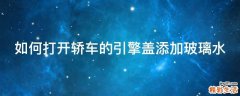 如何打开轿车的引擎盖添加玻璃水