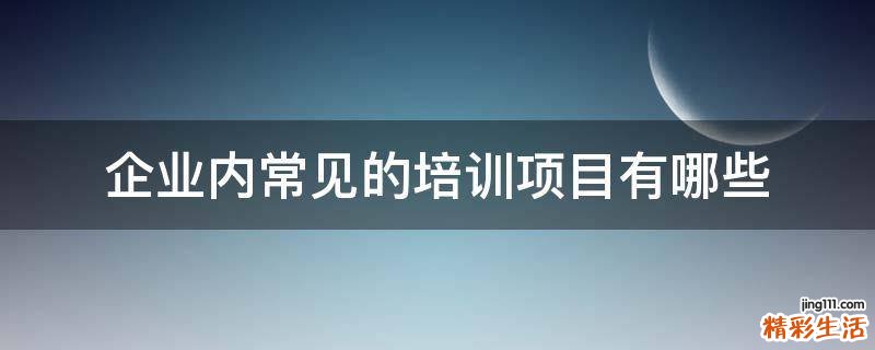 企业内常见的培训项目有哪些