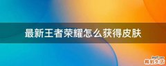 最新王者荣耀怎么获得皮肤