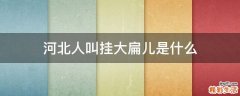 河北人叫挂大扁儿是什么