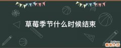 草莓季节什么时候结束
