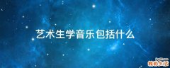 艺术生学音乐包括什么