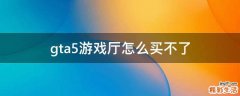 gta5游戏厅怎么买不了