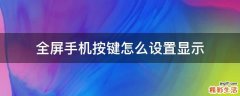 全屏手机按键怎么设置显示