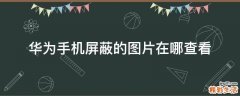 华为手机屏蔽的图片在哪查看
