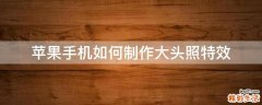 苹果手机如何制作大头照特效